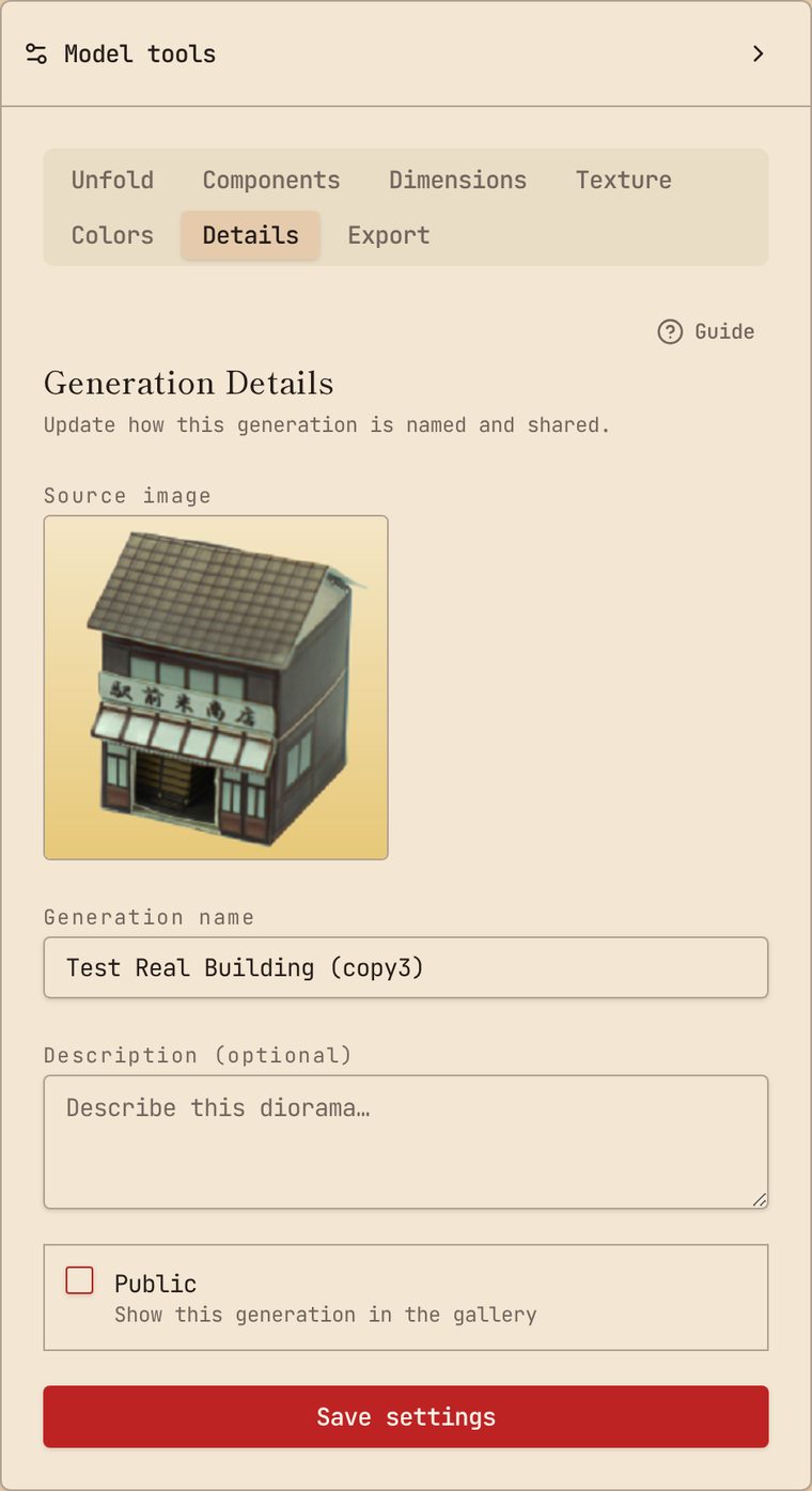 The Details tab